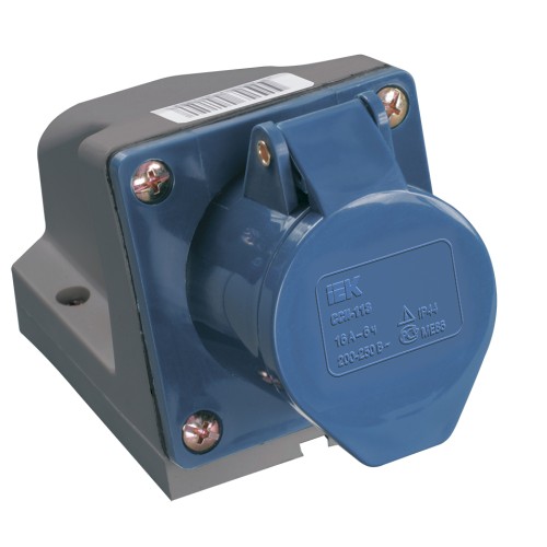 Розетка стационарная ССИ-123 2P+PE 32А 200-250В IP44 IEK Розетка стационарная ССИ-123 2P+PE 32А 200-250В IP44 IEK