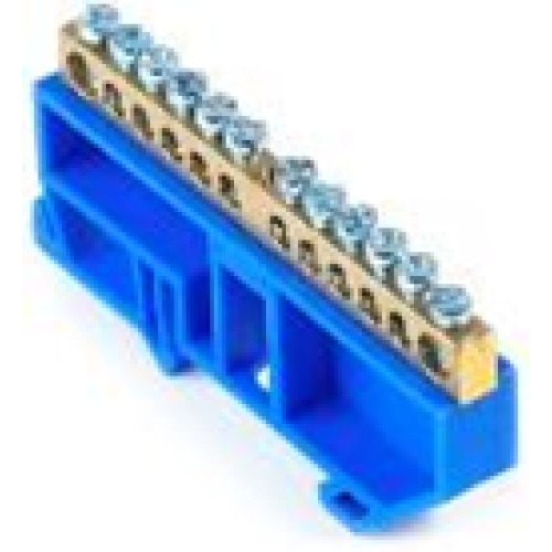 Шина "N" нулевая (латунь) с изолятором на DIN-рейку 6x9мм, 12 групп Smartbuy Шина "N" нулевая (латунь) с изолятором на DIN-рейку 6x9мм, 12 групп Smartbuy