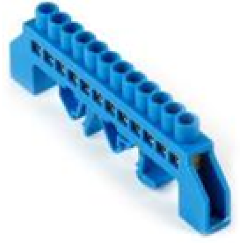 Шина "N" нулевая (латунь) в изоляторе на DIN-рейку 6x9мм, 12 групп, Smartbuy