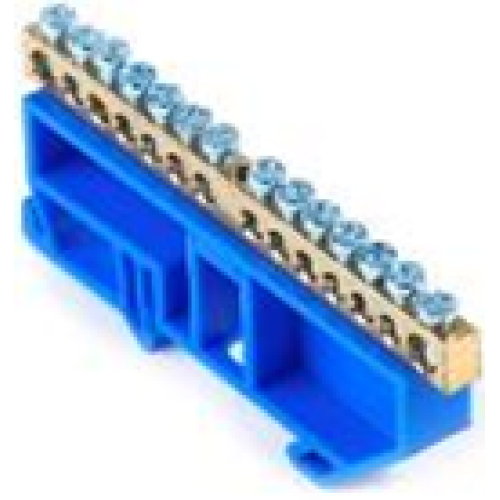 Шина "N" нулевая (латунь) с изолятором на DIN-рейку 6x9мм, 14 групп Smartbuy