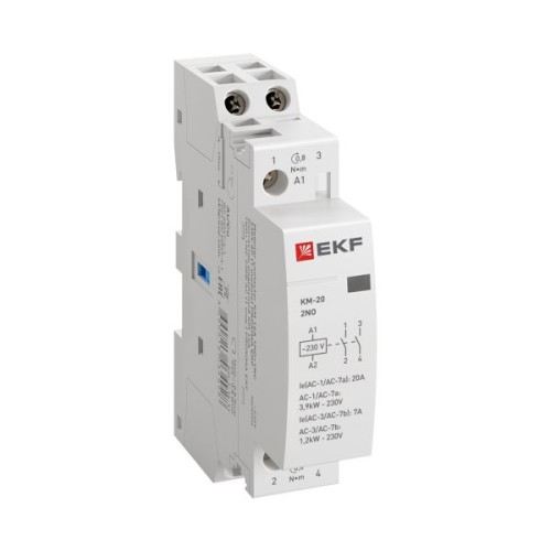Контактор модульный КМ 20А 2NО (1 мод.) EKF PROxima