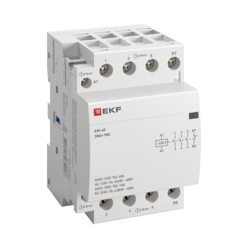Контактор модульный КМ 40А 3NО+NC (3 мод.) EKF PROxima