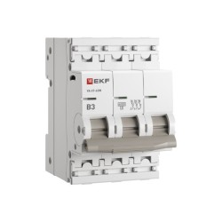 Автоматический выключатель 3P 3А (B) 6кА ВА 47-63N EKF PROxima