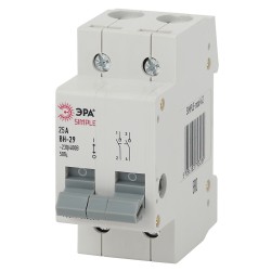 SIMPLE-mod-60 ЭРА SIMPLE Выключатель нагрузки 2P 25А ВН-29 (6/90/2160)