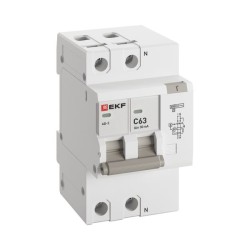 Дифференциальный автомат АД-2 63А/ 30мА (хар. C, AC, электронный) 6кА EKF PROxima