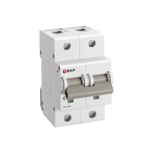 Автоматический выключатель 2P 80А (C) 15кА ВА 47-125 EKF PROxima Автоматический выключатель 2P 80А (C) 15кА ВА 47-125 EKF PROxima