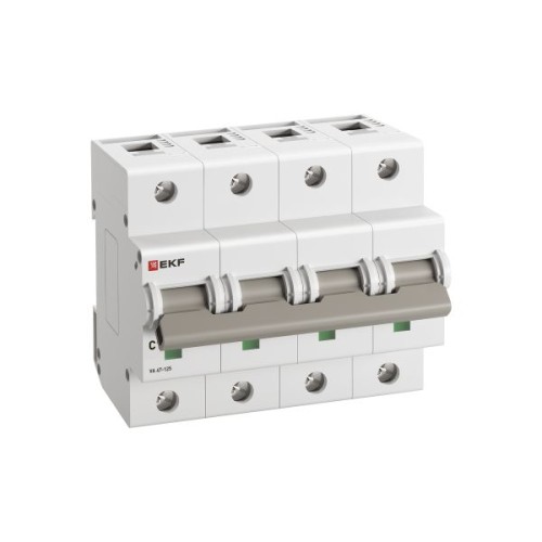 Автоматический выключатель 4P 100А (C) 15кА ВА 47-125 EKF PROxima Автоматический выключатель 4P 100А (C) 15кА ВА 47-125 EKF PROxima