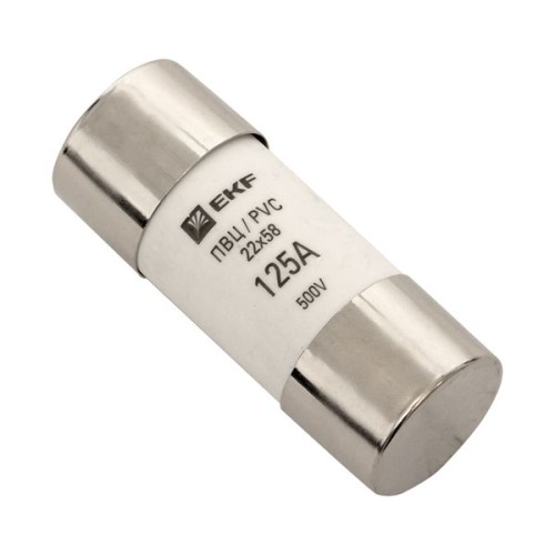 Плавкая вставка цилиндрическая ПВЦ (22х58) 125А EKF Плавкая вставка цилиндрическая ПВЦ (22х58) 125А EKF