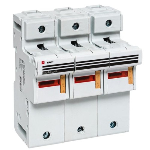 Предохранитель-разъединитель для ПВЦ 22x58 3P (с индикацией) EKF