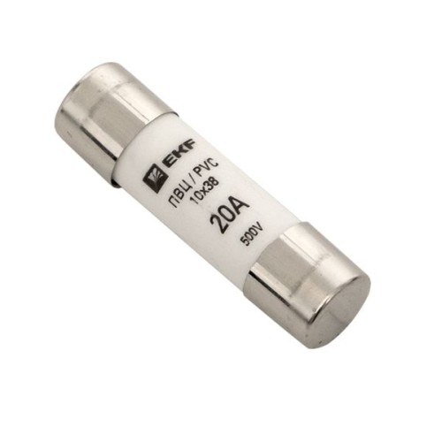 Плавкая вставка цилиндрическая ПВЦ (10х38) 20А EKF