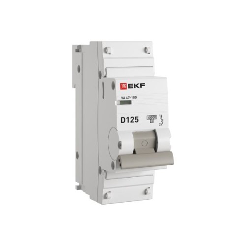 Автоматический выключатель 1P 125А (D) 10kA ВА 47-100 EKF PROxima Автоматический выключатель 1P 125А (D) 10kA ВА 47-100 EKF PROxima