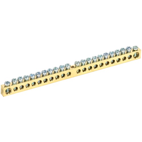 Шина PEN "земля-ноль" 8х12мм 22/1 (22групп/крепеж по центру) IEK