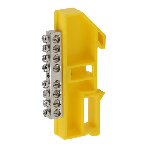 Шина ЭРА NO-222-91-1 PE земля на DIN-изоляторе ШНИ-6х9-8 никелированная Д-Желтый Шина ЭРА NO-222-91-1 PE земля на DIN-изоляторе ШНИ-6х9-8 никелированная Д-Желтый
