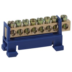 Шина ЭРА NO-222-76-1 N ноль в изоляторе типа стойка ШНИ 6х9-8-Д-Синий