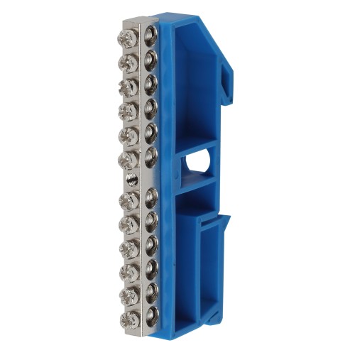 Шина ЭРА NO-222-87-1 N ноль на DIN-изоляторе ШНИ-6х9-12 никелированная Д-Синий Шина ЭРА NO-222-87-1 N ноль на DIN-изоляторе ШНИ-6х9-12 никелированная Д-Синий