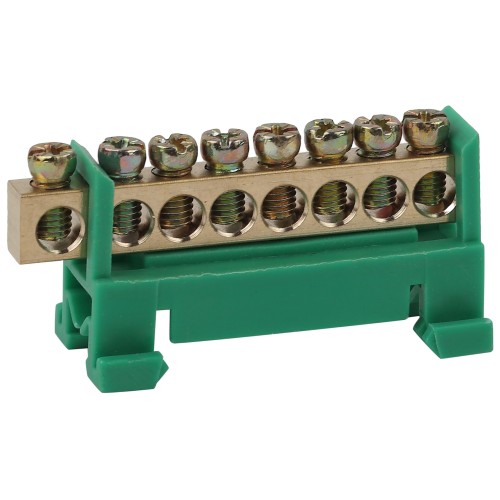 Шина ЭРА NO-222-79-1 PE земля в изоляторе типа стойка ШНИ 6х9-8-Д-Зеленый