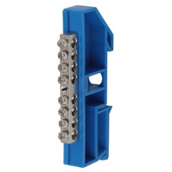 Шина ЭРА NO-222-85-1 N ноль на DIN-изоляторе ШНИ-6х9-8 никелированная Д-Синий