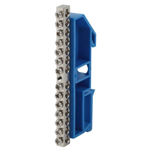 Шина ЭРА NO-222-88-1 N ноль на DIN-изоляторе ШНИ-6х9-14 никелированная Д-Синий Шина ЭРА NO-222-88-1 N ноль на DIN-изоляторе ШНИ-6х9-14 никелированная Д-Синий