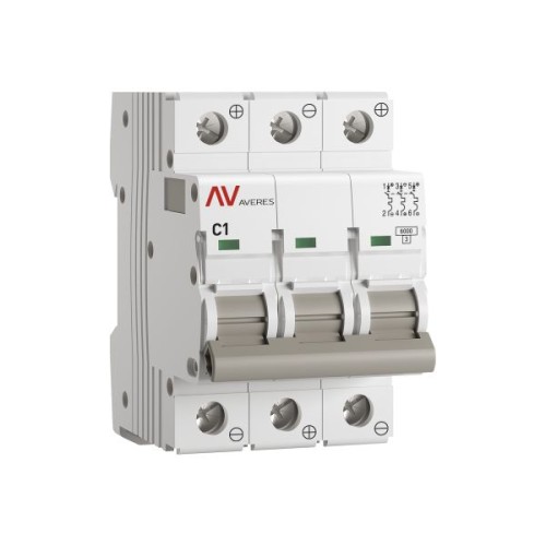 Выключатель автоматический AV-6 DC 3P 1A (C) 6kA EKF AVERES