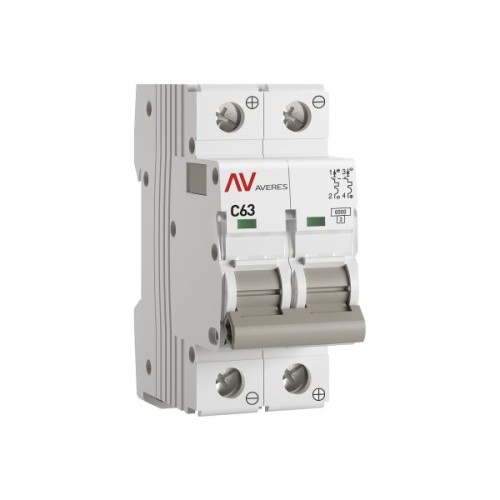 Выключатель автоматический AV-6 DC 2P 63A (C) 6kA EKF AVERES Выключатель автоматический AV-6 DC 2P 63A (C) 6kA EKF AVERES