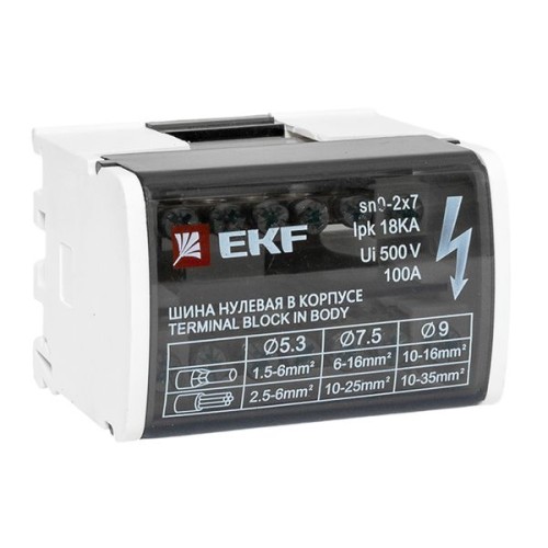 Шина нулевая в корпусе (2х7) EKF PROxima