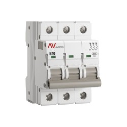 Выключатель автоматический AV-6 3P 40A (B) 6kA EKF AVERES